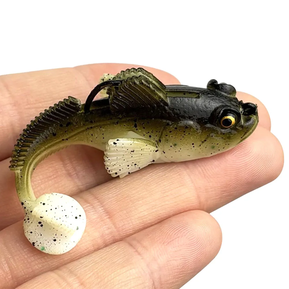 6 stücke Angeln Locken 7,5 cm 18g Grundel Köder Jig Wurm Wobbler Silikon Weichen Köder für Hecht Bass Shad swimbait Pesca – Detail 4
