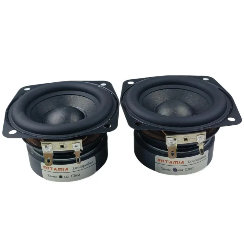 Sotamia 2 pçs 3 Polegada subwoofer alto-falante driver 4 ohm 15w woofer áudio de alta fidelidade música baixo alto-falante bluetooth alto-falante de cinema em casa