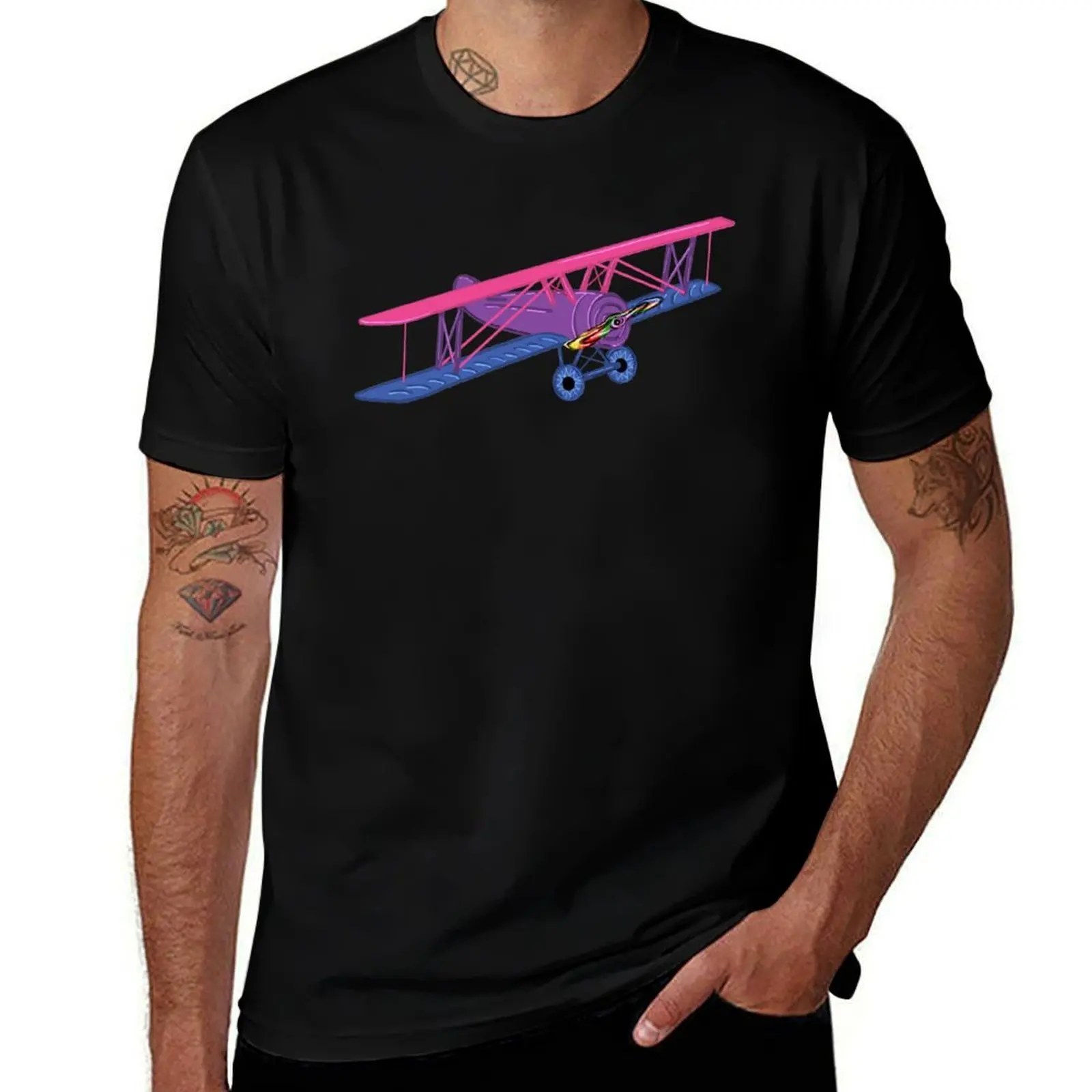 Bi-BiPlane T-Shirt Thanksgiving Day Tee Top T-Shirt