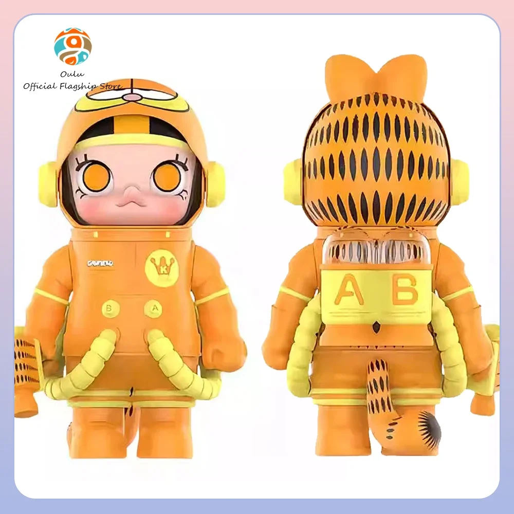 

400% Pop Mart Garfields Anime Figures Space Molly Action Figure Mega Figurine Kawaii Ornament Birthday Gift For Kids Toys