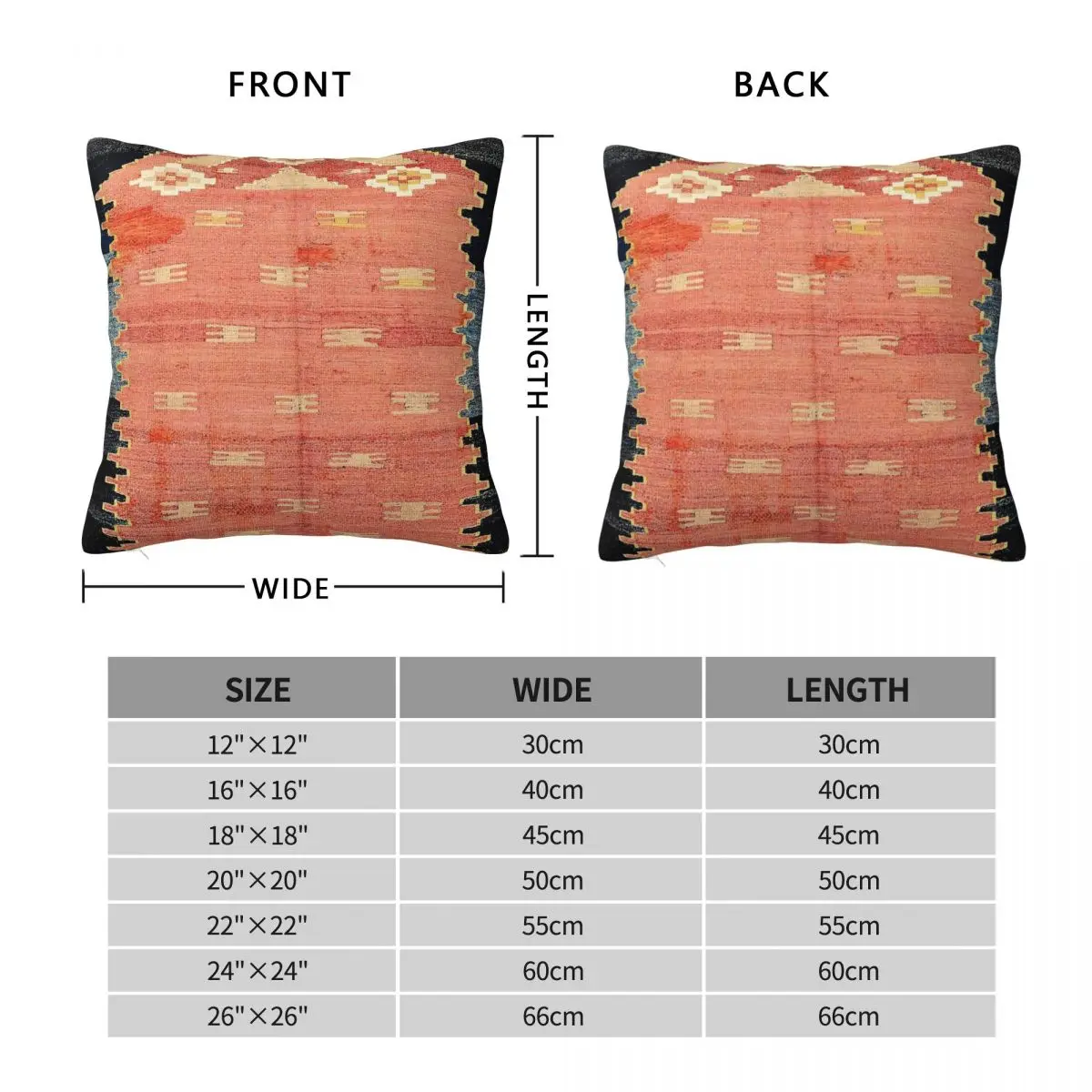 Southwest Anatolian Turkish Niche Kilim Square Pillowcase Polyester Linen Velvet Creative Zip Decor Throw Pillow Case Bed Case