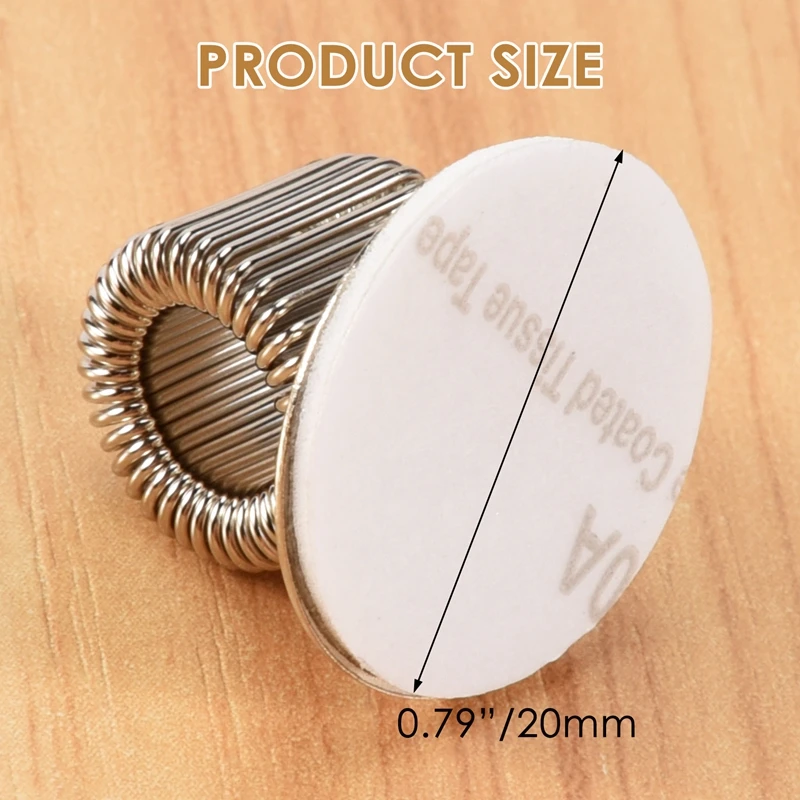 12 PCS Stainless Steel Pen Pencil Holder Clips With Adjustable Spring Loop Self Adhesive Pen Clip Holder
