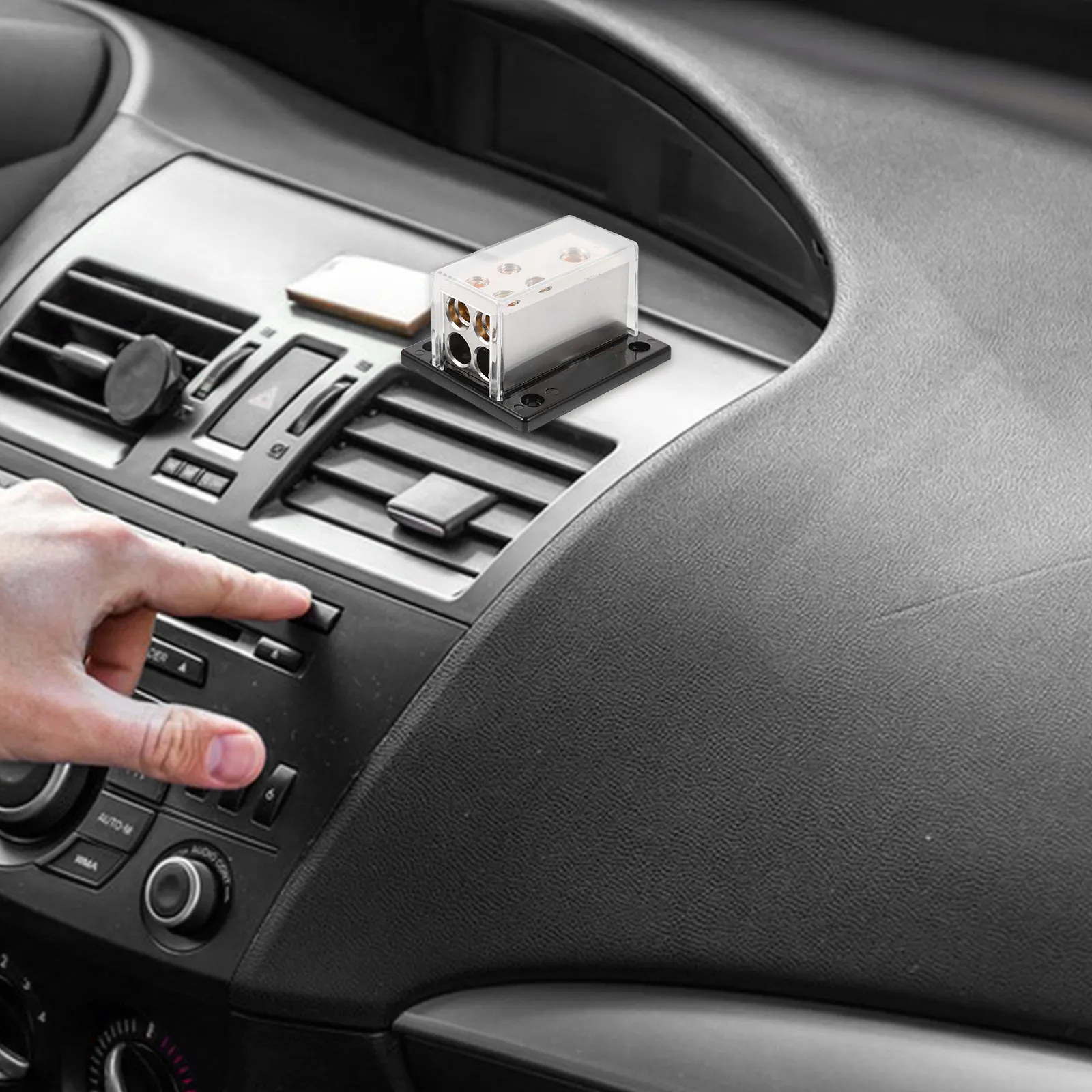 4-Out Power Distribution Block for Car Audio Systems Ground Distributor Block Stable Transmission Enhanced Sound Quality