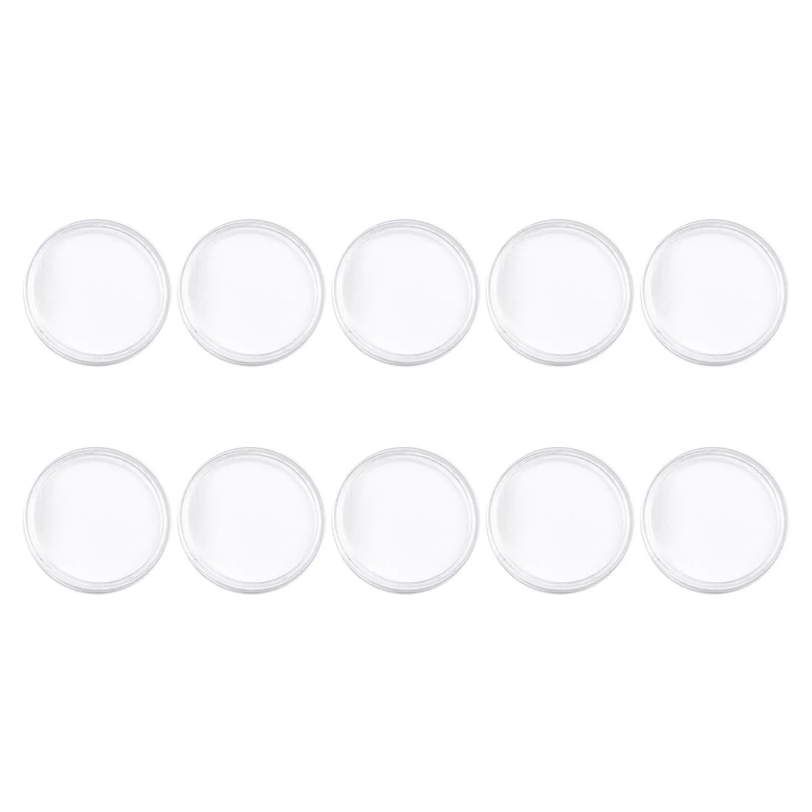 100 Pcs Clear 32mm Clear Plastic Coin Capsules Coin Holders Protector Cases Round Artware Storage Boxes Household Storage Tools