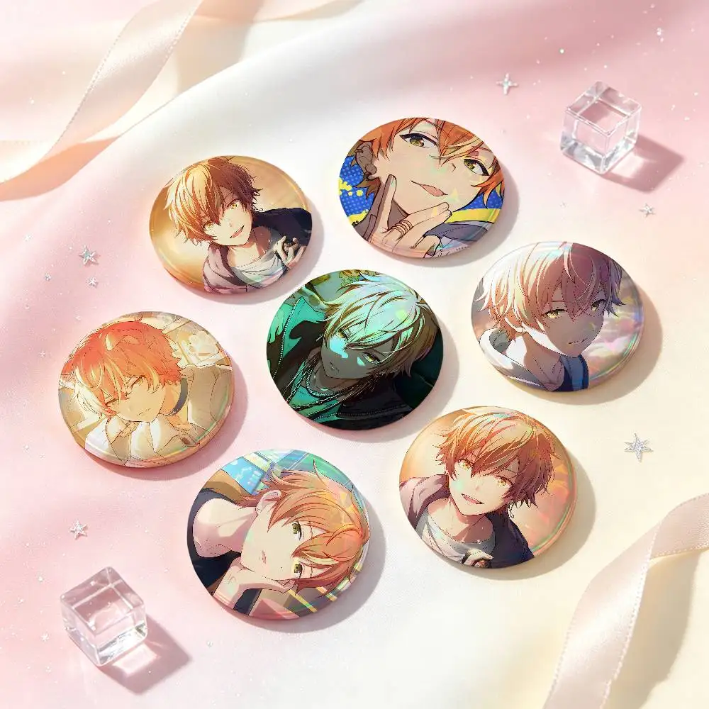 Shinonome Akito Anime Figure Badges Button Round Creative Pin Brooch Badge Bag Decor Accessories Fans Collect Friends Gifts