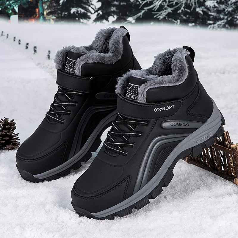 Youth Popular Sport Hiking Shoes Comfortable Winter Male Outdoor Cross-country Climbing Mountain Shoes Thermal Snow Shoes