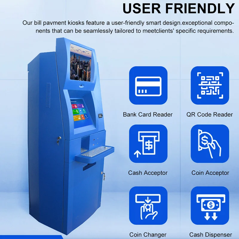 Kiosk Self Service Cash Payment Kiosk with Cash Dispenser Hospital Self-Service Intelligent Terminal