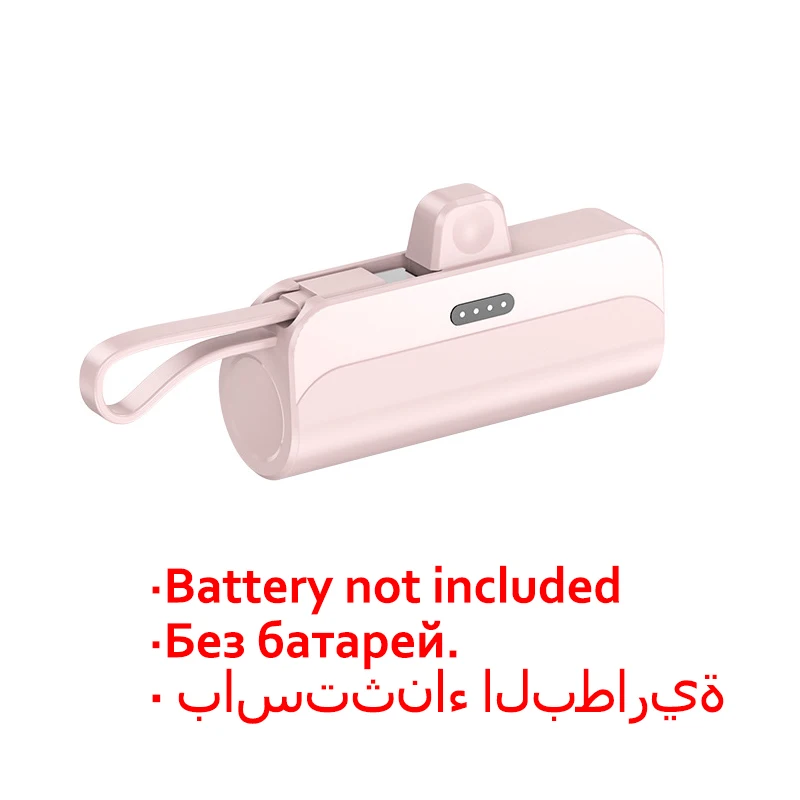 Mini banco de energía de bolsillo de carga rápida, 5000mAh, doble interfaz, portátil para 21700, cápsula de batería plana, tesoro de carga