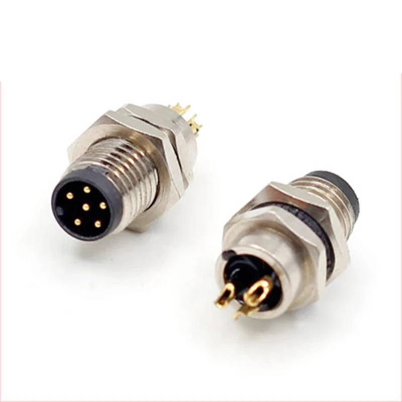 M8 3P 4P 5P 6P 8 Pin Waterproof IP67 Aviation Male Female Fixed Socket Front Panel Rear Panel Lnstall Cable Welding Connector