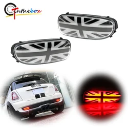 Gtinthebox Union Jack Style Red LED Rear Bumper Reflector Lights Rear Fog Lights Running Lights For MINI Cooper R56 R57 R58 R59