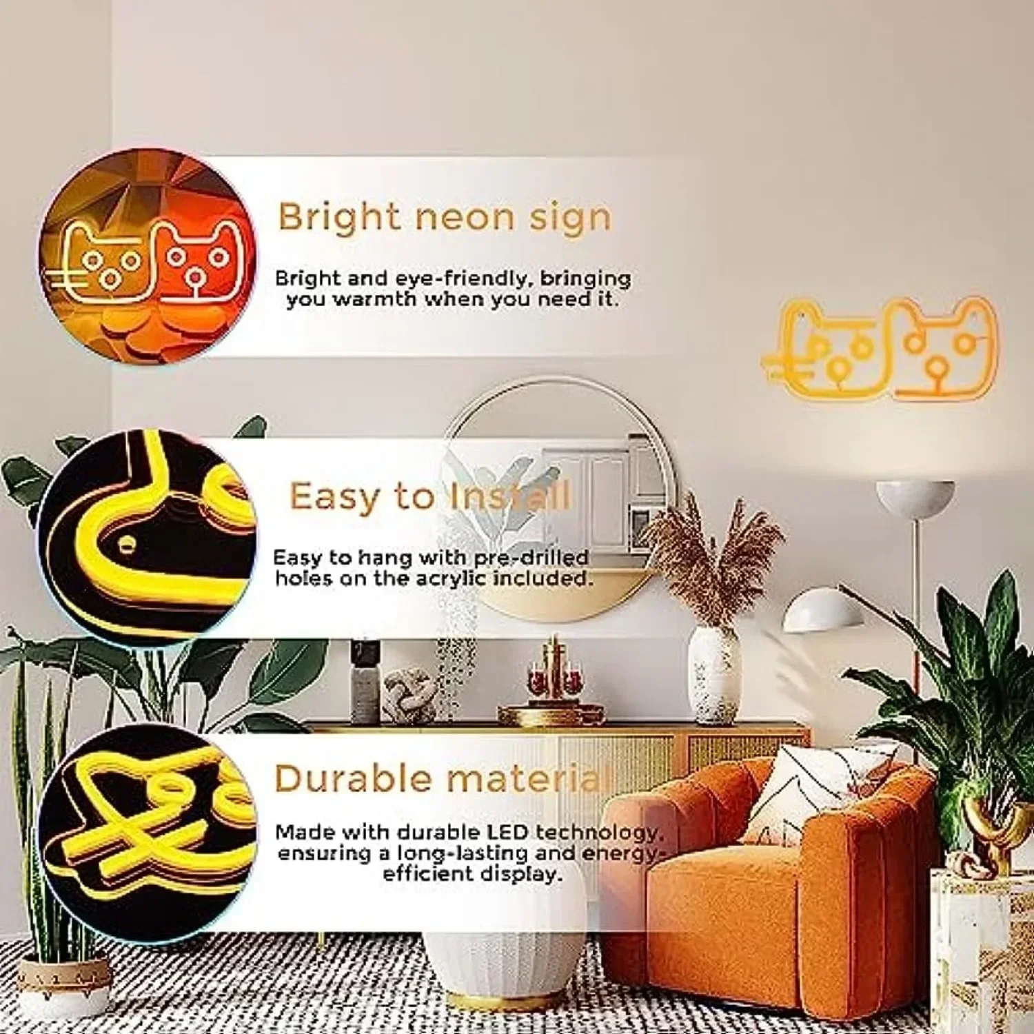 고양이와 개 네온 사인 LED 네온 조명 벽 장식 어린이 방 게임방 파티 크리스마스 장식 어린이 선물 USB 전원