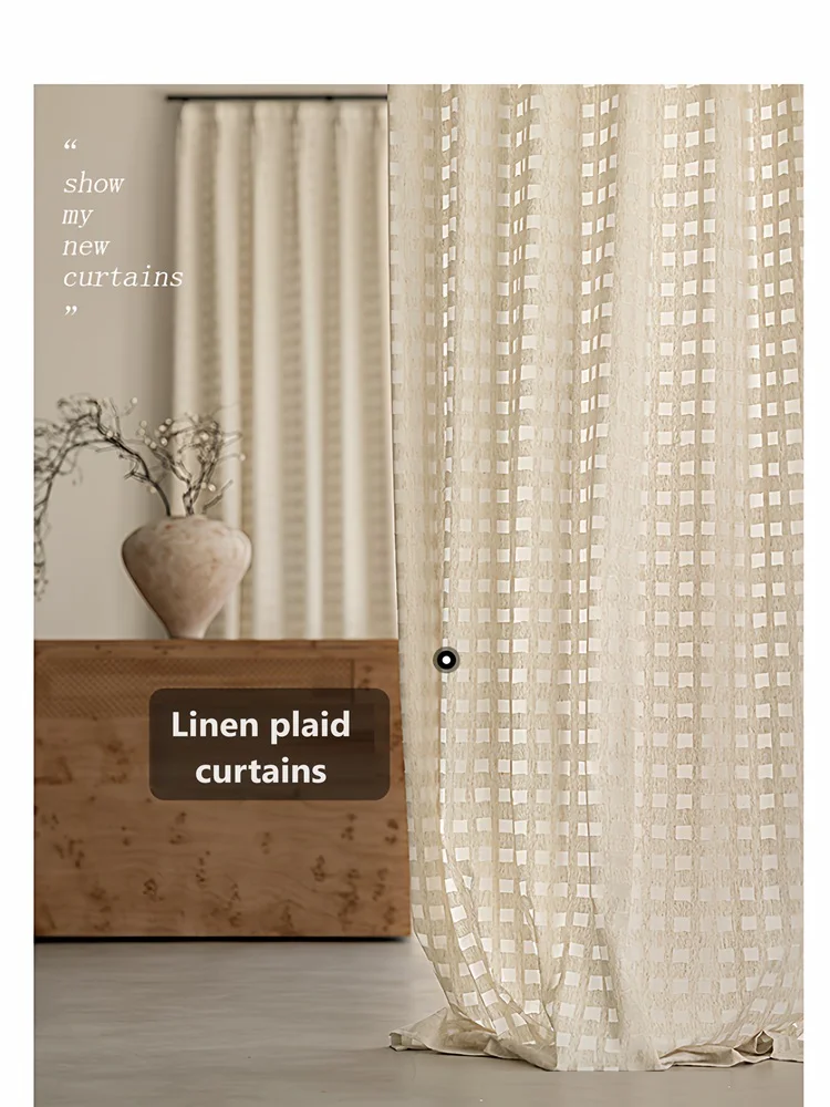 Spanish style small square curtains for living room bedroom children's room curtain tulle fashion privacy curtain yarn custom