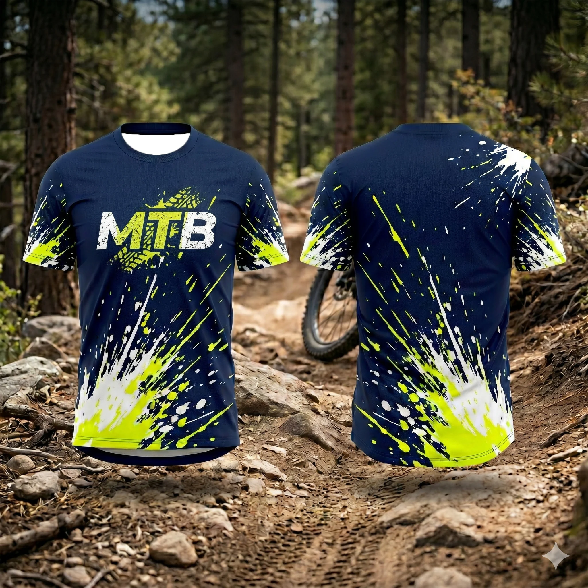 Short Sleeve MTB Jersey Splash Ink Print Quick Dry Mountain Bike T Shirt Offroad Motocross Cycling Top Family Matching Outfits