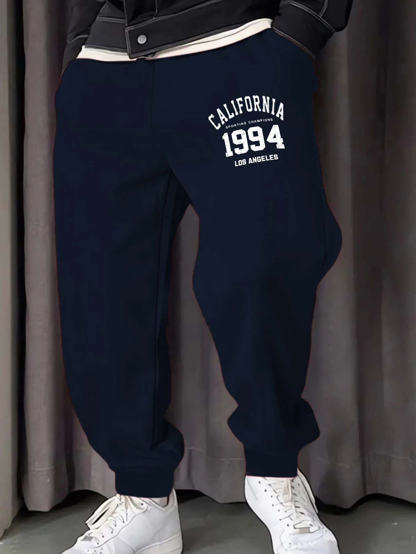 

Califirnia Letter 1994 Printed Men Sweatpant Joggers Street Long Pants Pocket Hip Hop Trousers Soft Multicolor Unisex Pant