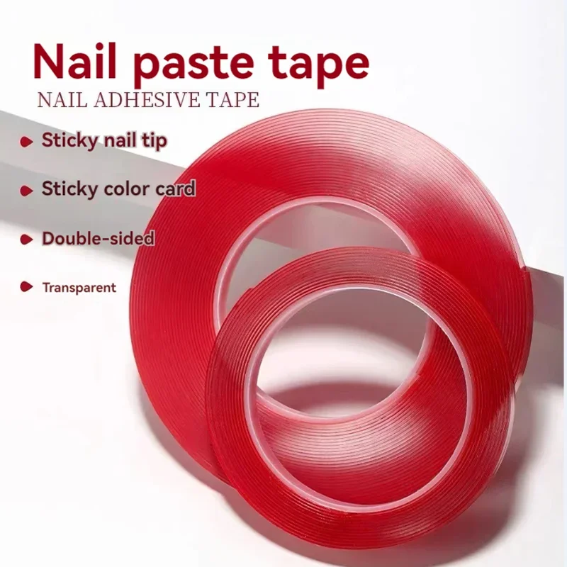 300cm Red Film Transparent Silicone Double Sided Tape Sticker For Car High Strength High Strength No Traces Adhesive Stickers