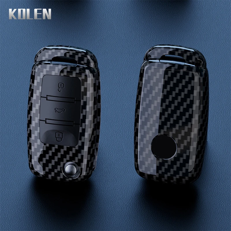 ABS Car Key Case Cover Shell For VW Volkswagen Polo Golf Passat Beetle Caddy Tiguan Jetta Skoda Octavia Kodiaq Seat Leon Altea