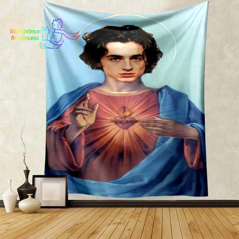 Saint Timothee Chalamet Tapestry Coverlet Curtain Blanket Bedding Sheet Towel Throw Window Curtain Tapestries