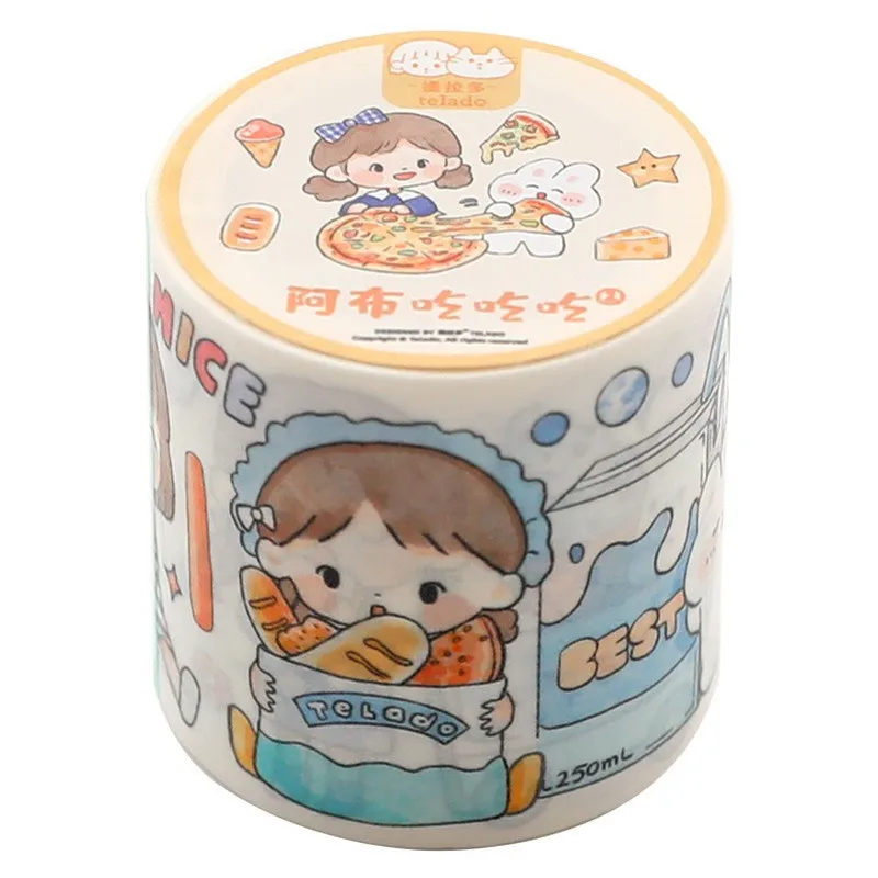 Kawaii Cartoon Girl Daily Life Collection Decorative Adhesive Tape Masking Washi Tape Diy Scrapbooking Sticker Label Stationery