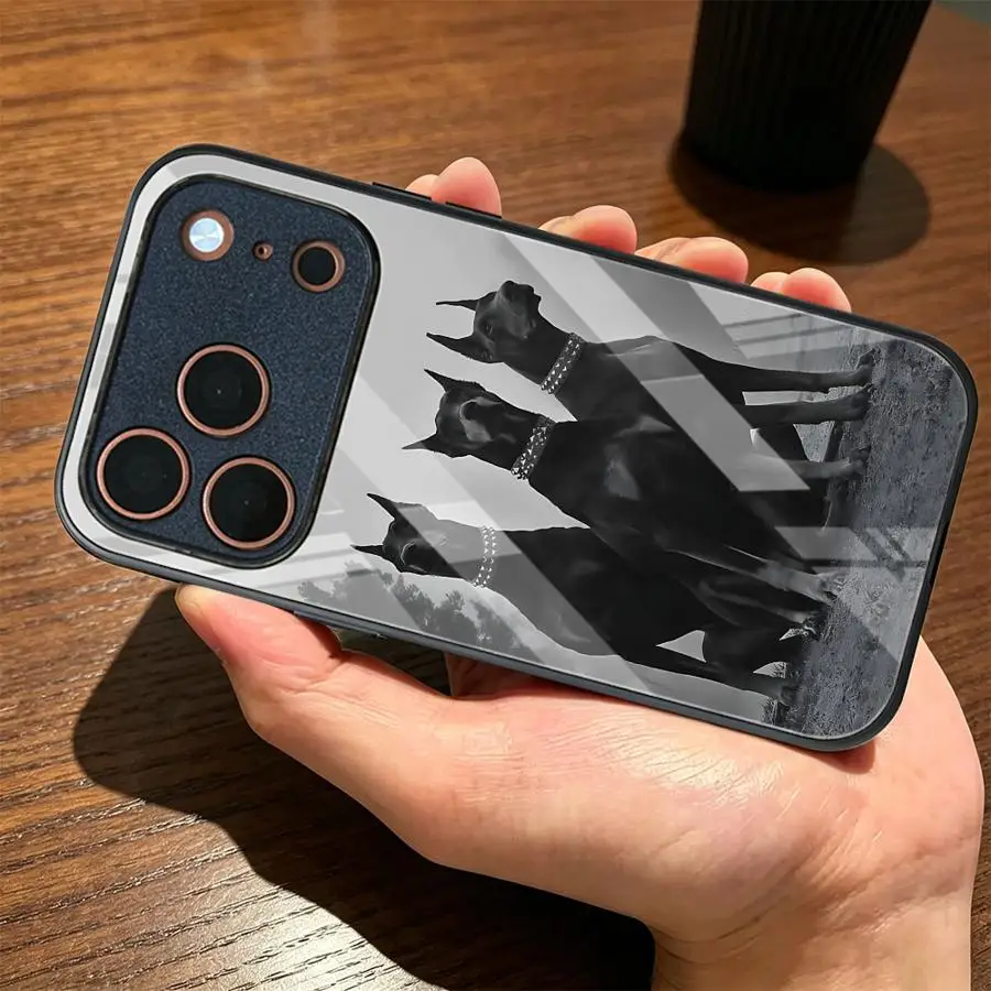 Case for iPhone 17 Pro Max 8 15 Plus 12 13 16 XR 14 Air 11 Glass Phone Cover Cool Doberman - view 6