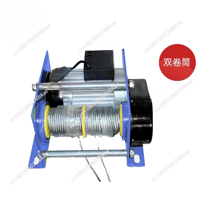 Electric Winch 800kg/600kg Electric Hoist 30M Steel Wire Rope Windlass Winding Engine Elevator Household Building Crane 1.5KW