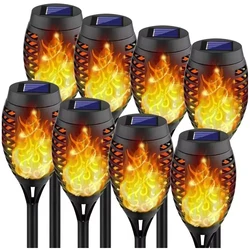 12LED Solar Flame Light Outdoor Waterproof Torch Light Torches Landscape Lamp For Outdoor Courtyard Garden Halloween Decorations