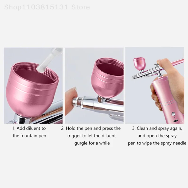 Kit d'aérographe Portable, brosse à Air sans fil avec compresseur, pistolet de pulvérisation électrique portatif, coloration de tatouage, modèle graphique Graffiti