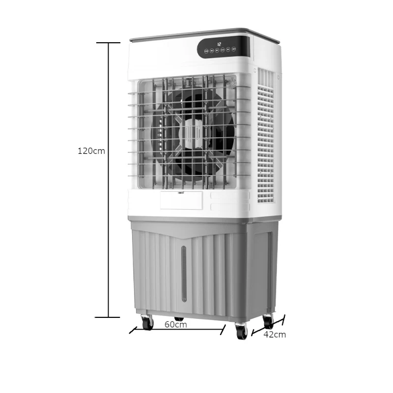 47 Inches High Digital Fan Air Cooler Plastic Water Mist Evaporative Cooling Tower for Office Household Floor-Standing for Hotel