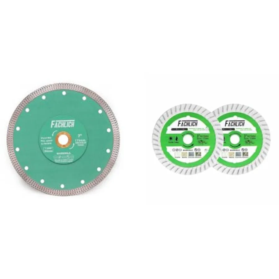 

Diamond Porcelain Saw Blade and 3 inch Diamond Blade - Concrete Cut Off Wheel Granite Cutting Disc 2pcs 75mm