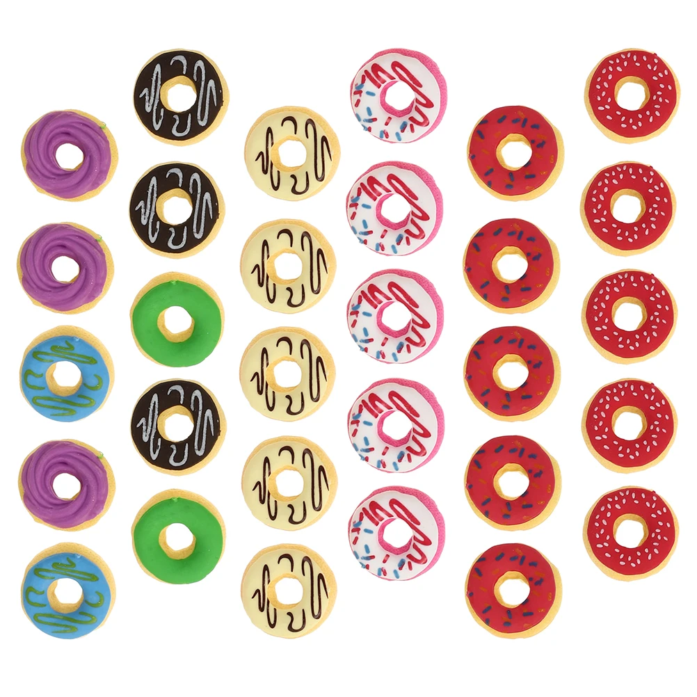 

30Pcs Mini Donut Erasers Cute Bulk Kids Erasers Pencil End Eraser School Supplies Fun Gifts for Students Mini Rubber