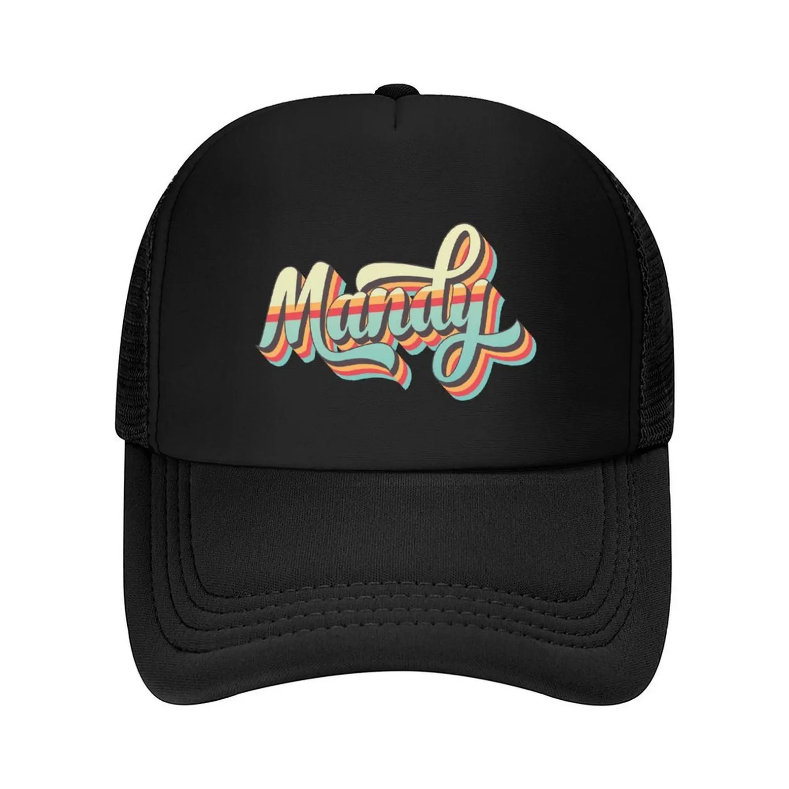 

Mandy name - cool 70s retro font surf style design Baseball Cap New In The Hat |-F-| Visor sun hat Girl Men's