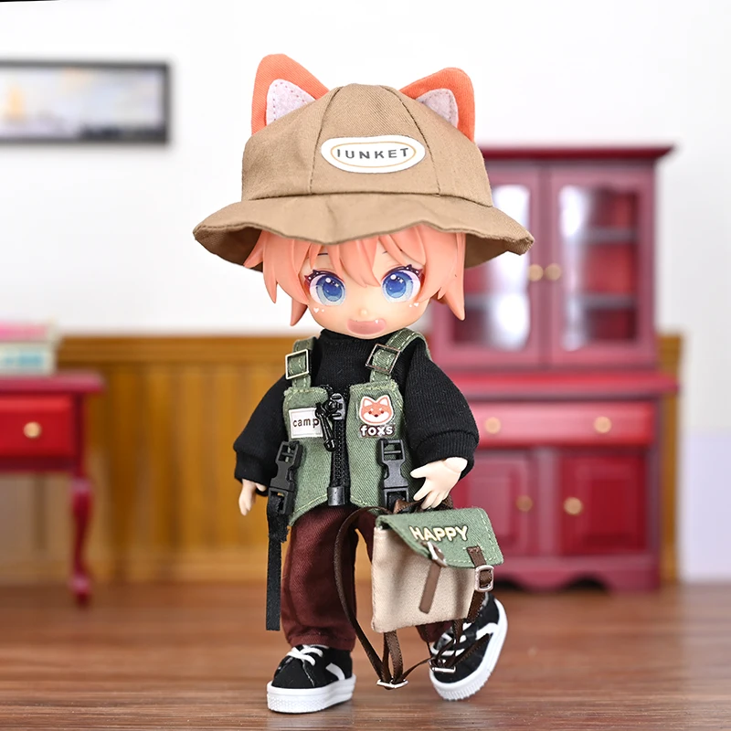 Ob11 ملابس دمى 1/12Bjd وولف فوكس ملابس التخييم Obitsu11 ملابس رياضية Ufdoll Gsc Top P9 هوديي مولي السراويل Ufdoll الملابس