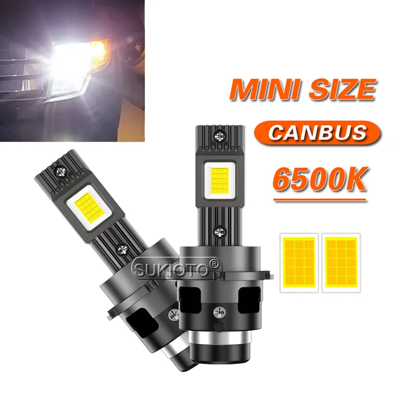 

2PCS 45W 1:1 Mini Size D2S D4S LED Car Headlight Canbus Bulb D4R D2R 90W 40000LM High Bright Plug and Play HID To LED Headlamp