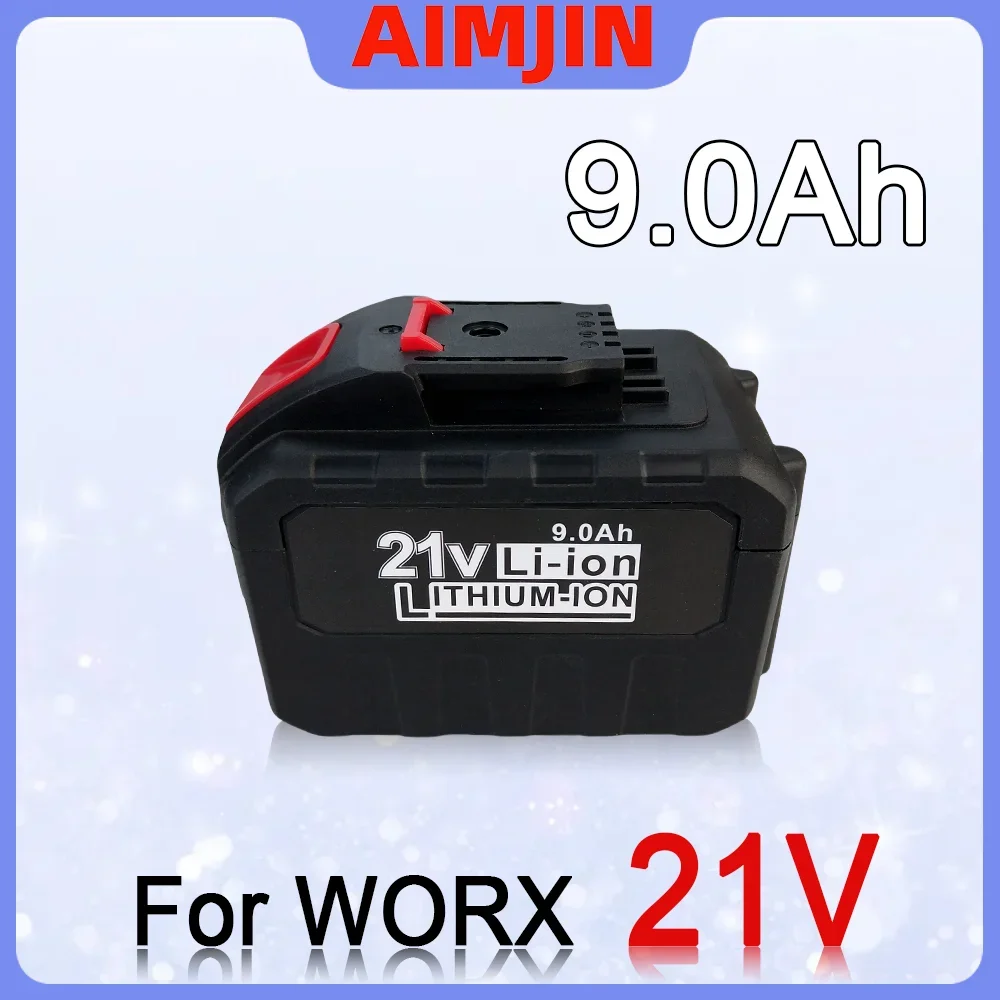 

21V 9000mAh Lithium Battery,for Worx Electric Power Tool Pruning Saw Drill Percussion WA3551 WA3553 WA3641 WG629E