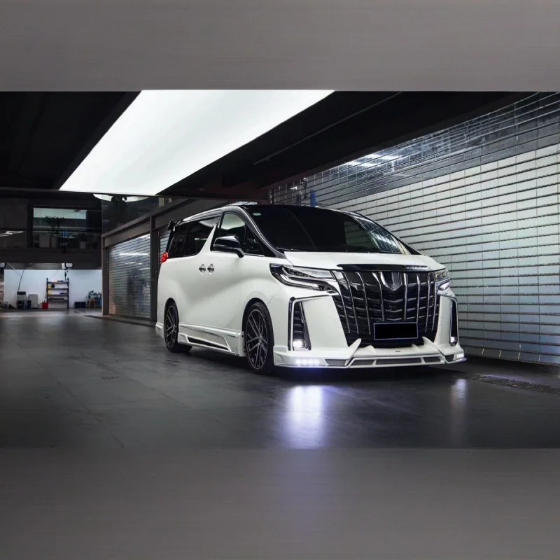 

Suitable for Toyota Alphard Modified Wolf Flame Style Full Body Kit Front Lip Rear Lip Door Panel Resin Material
