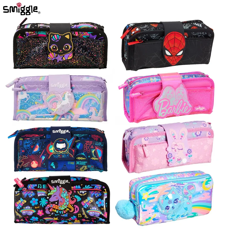 Smiggle Pencil Case Children\'S Cartoon Pencil Case Creative Stationery Bag Multifunctional Folding Student School Supplies.