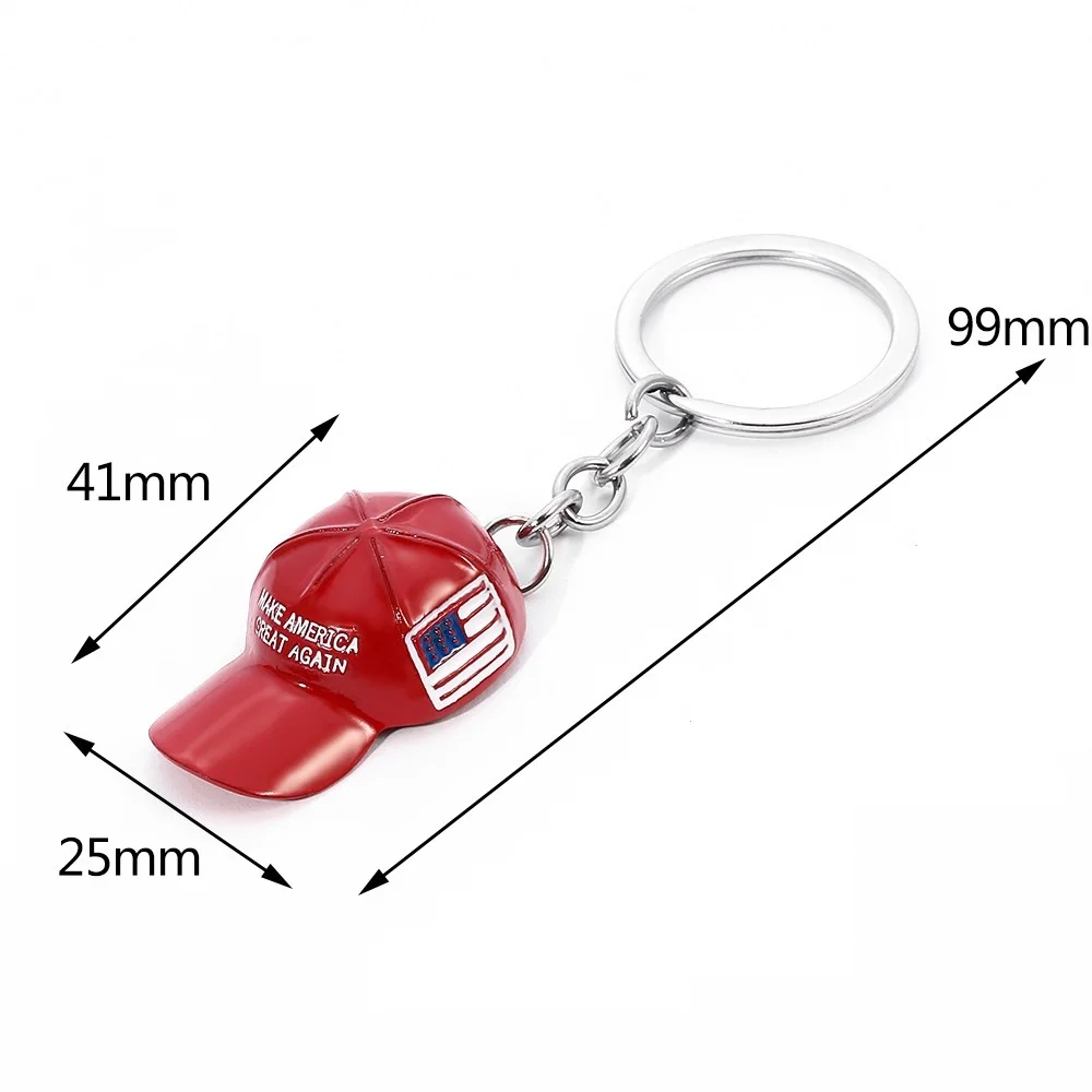 Red Hat Trump Keychain Freedom MAKE AMERICA RGEAT AGAIN Key Ring Fashion Nation Key Holder For Men Women Jewelry Accessories