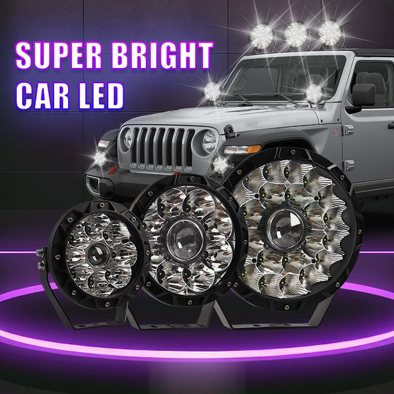 Car High Bridges Search Light Spotlight LED Bulbs for Long Range 4x4 Driving Led Off Road Flood Beams Car Truck ATV SUV 10-24V