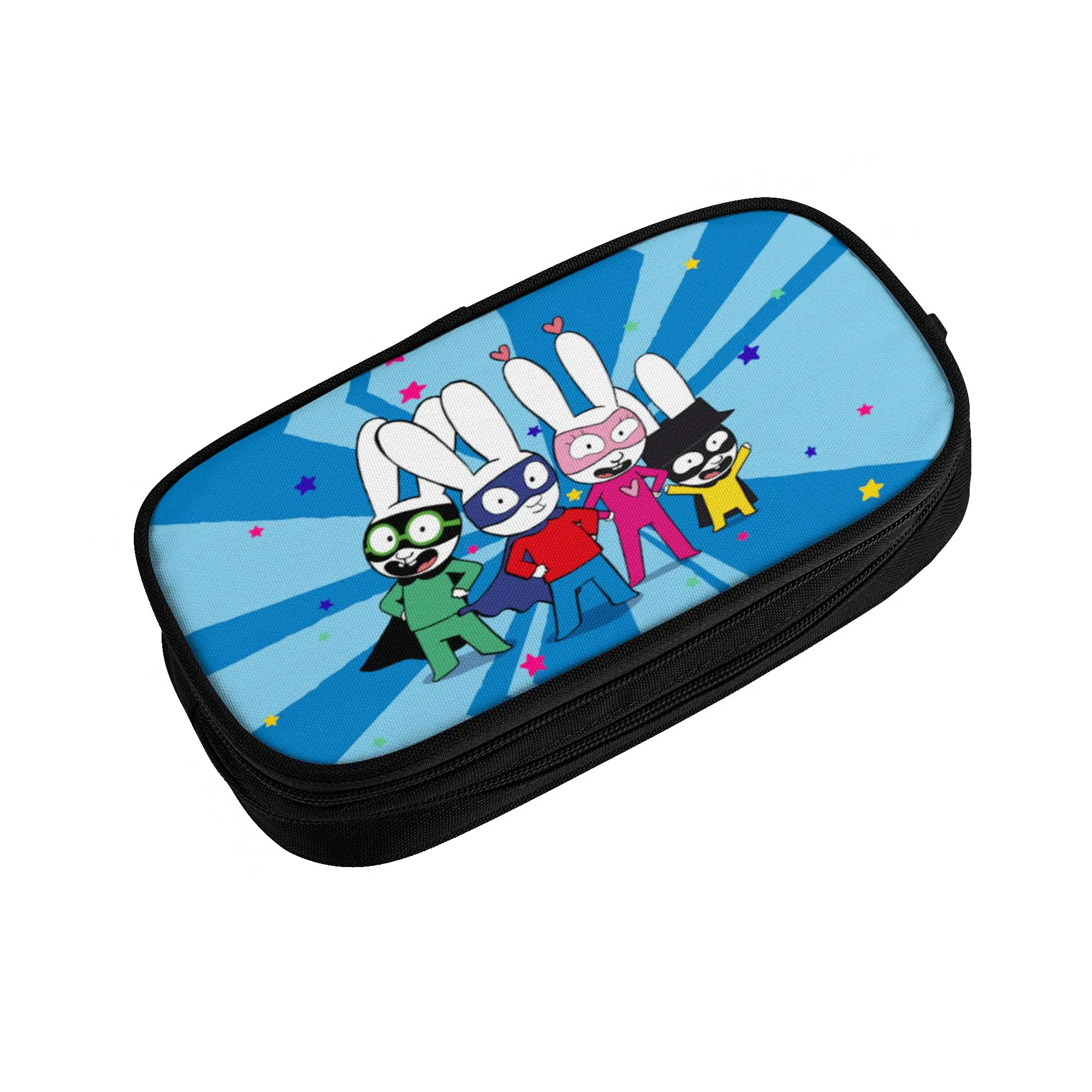 Large-capacity Pen Box Simon Super Rabbit Merch  Double Layer Pen Case Women Makeup Bag Perfect Gifts