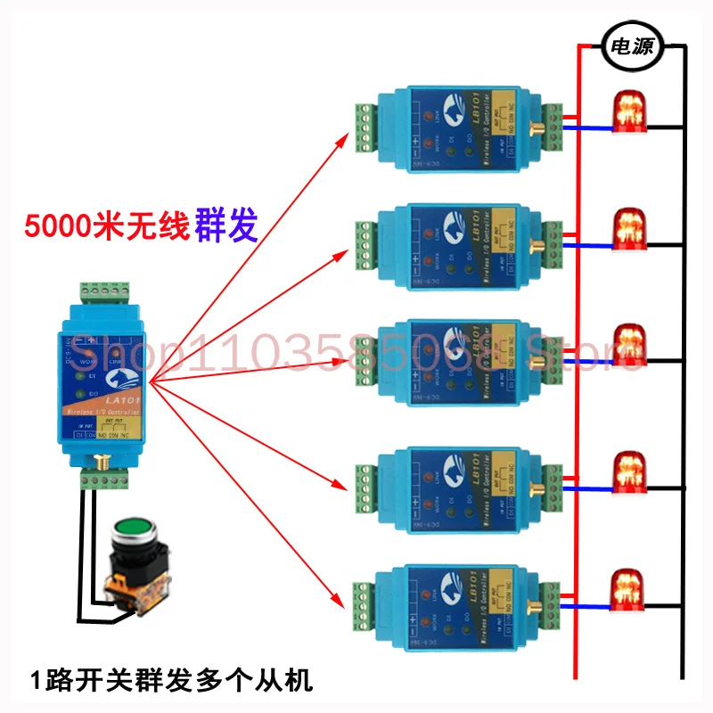 

Switching Quantity Wireless Transmission Module One-to-many Input Transmission Industrial Remote Control Remote Synchronous