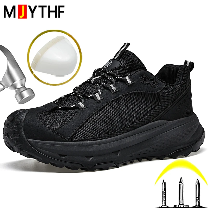 Breathable Men Insulated Shoes Composite Toe Electrician Shoes Puncture-Proof Work Safety Shoes Platform Protection Boots Male
