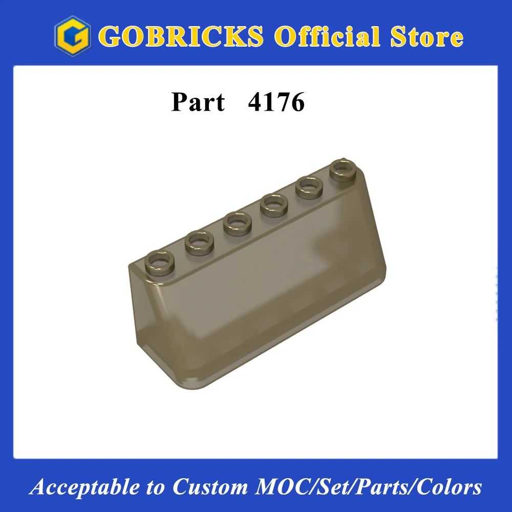 Gobricks 1PC 4176 Windscreen Replacement Parts 2 x 6 x 2 Individual Pieces Standard Size Blocks No easy falling apart like cheap