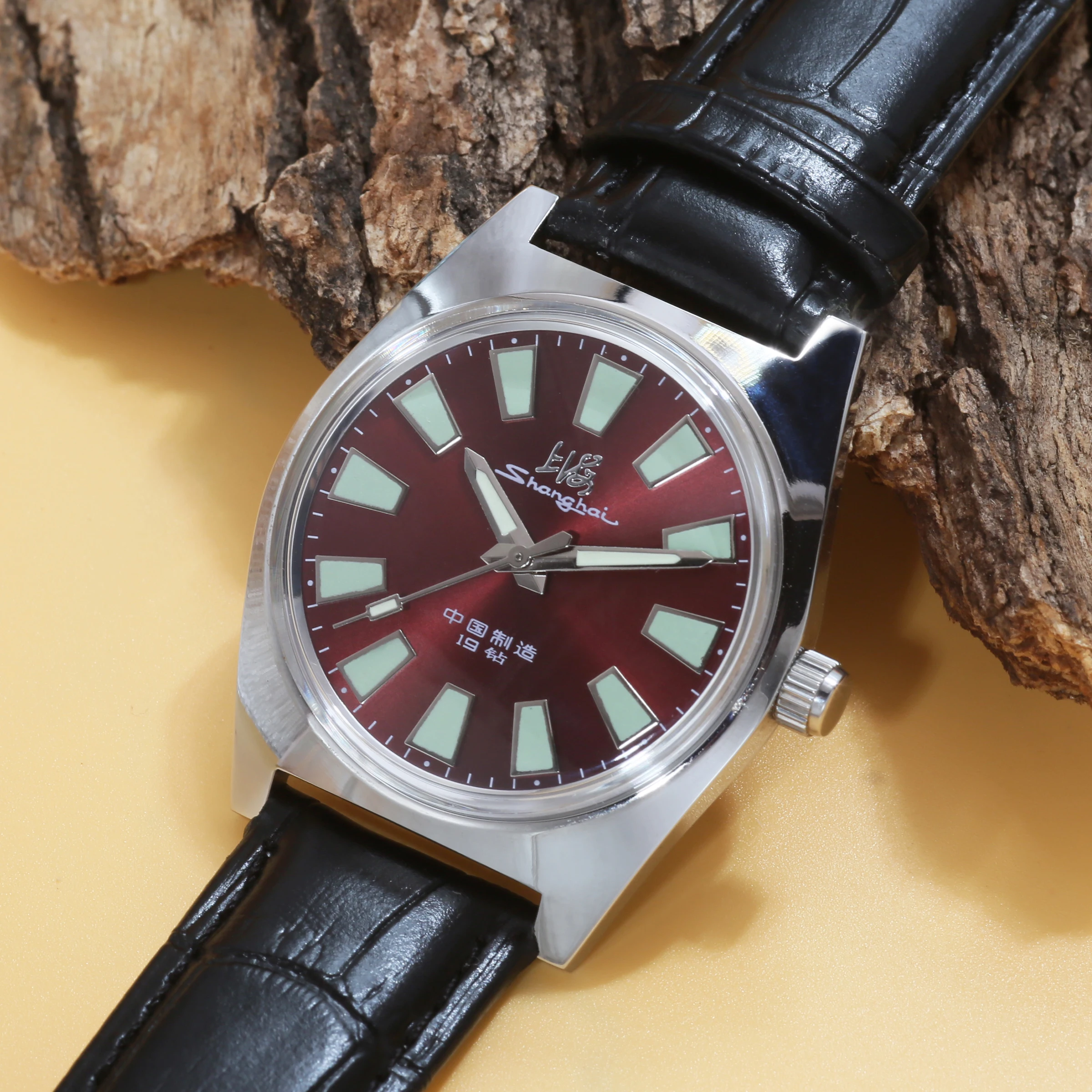 Men's Mechanical Watch 7120 36mm Manual Wind Waterproof Shanghai Classic Simple Fashion Versatile Office Wear Wholesale Gift