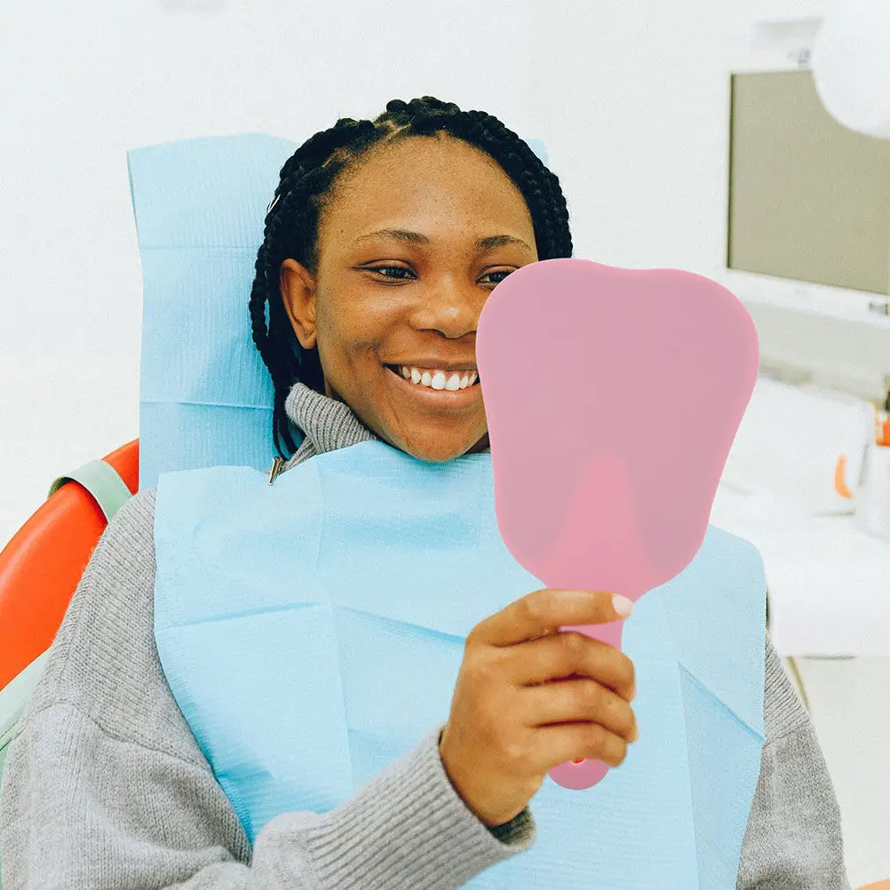 

Портативное ручное зеркало с ручкой, 2 шт., маленькое косметическое зеркало для женщин и подростков, для проверки гигиены полости рта, компактное, незаменимо в путешествиях