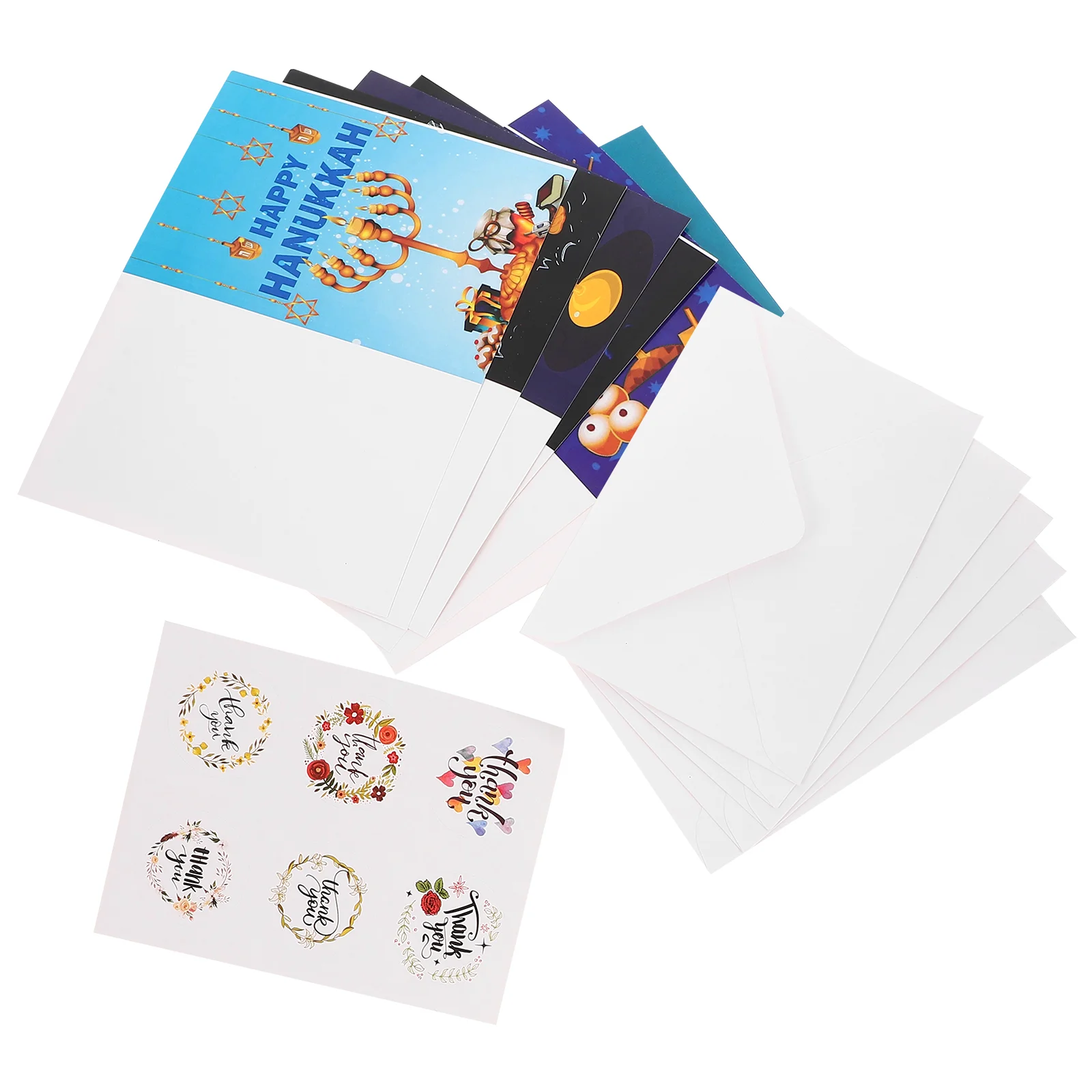 Hanukkah Greeting Card Gift Paperboard Cards Party Invitation Envelopes Blessing for Chic