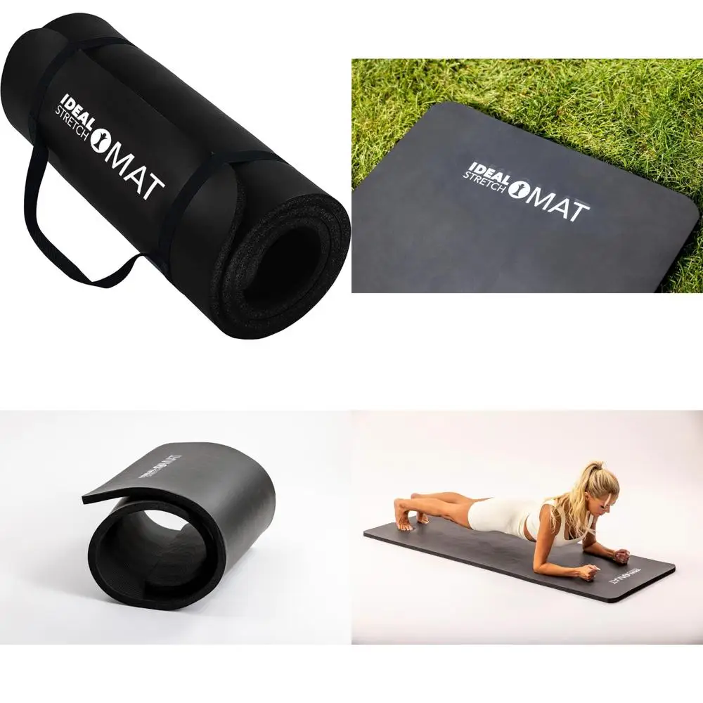 

1 Inch Thick Eco-Friendly NBR Yoga and Pilates Mat - Non-Slip Exercise Mat for Yoga, Pilates, Stretching, and Fitness Training