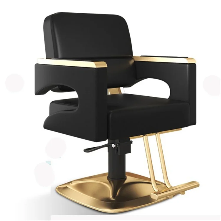 Barbershop Chair Hair Stable Beauty Salon Hair Chair Rotatable Lifting Stainless Steel Armchair Salon Furniture