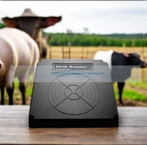 RS232 Fixed ID Reader for Livestock Panel 26*26cm Size Range up to 70cm 134.2 kHz HDX Fdx-B  cattle Goat