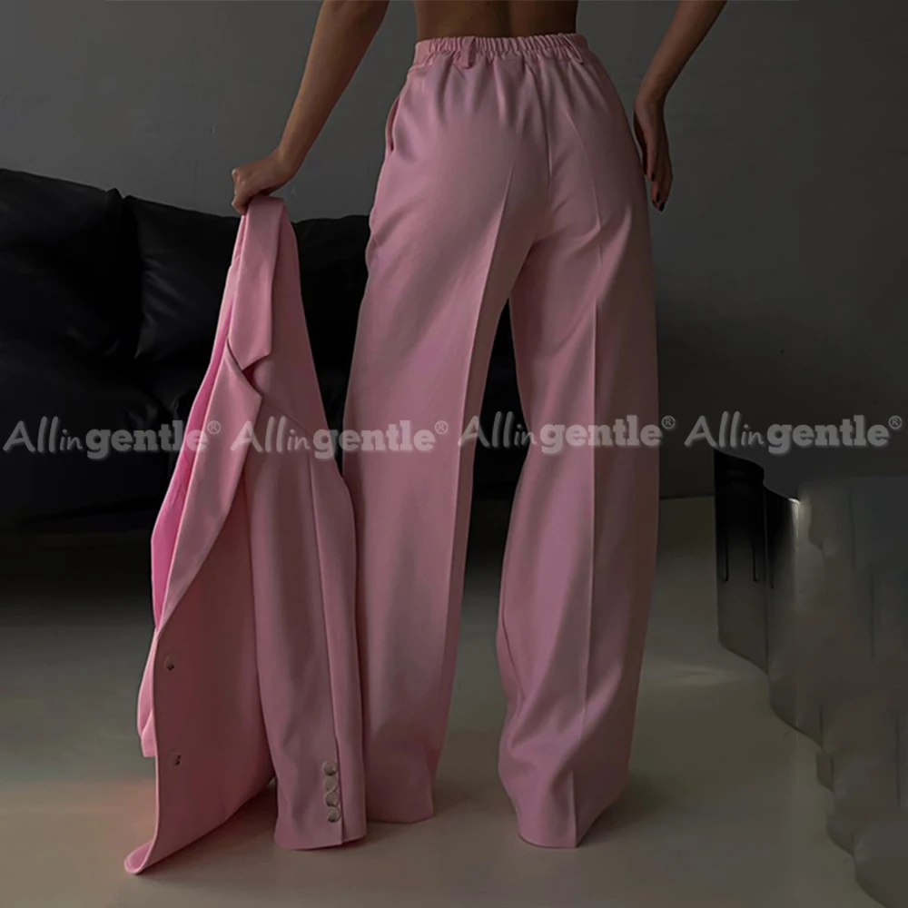 Women's Fashion Suit 2 Piece Set Loose Fit Single-Breasted Party Outfits for Casual and Formal Events