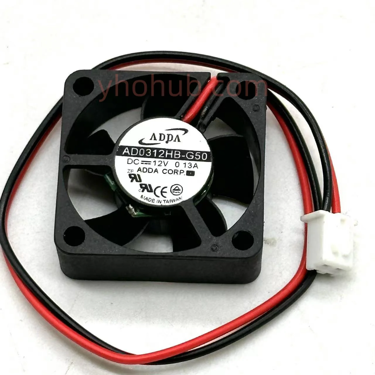 ADDA AD0312HB-G50 DC 12V 0.13A 30x30x10mm 2-Wire Server Cooling Fan