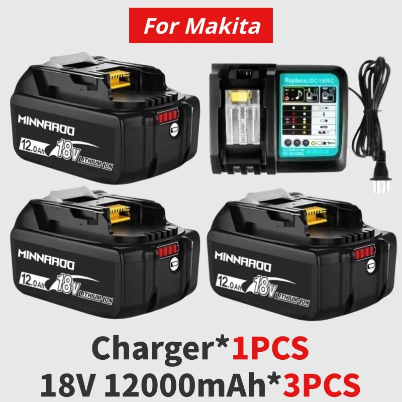 

【Rapid delivery】For Makita 12.0Ah lithium-ion battery can replace BL1840 BL1830B BL1850B BL1860B LXT400 for Makita power tools